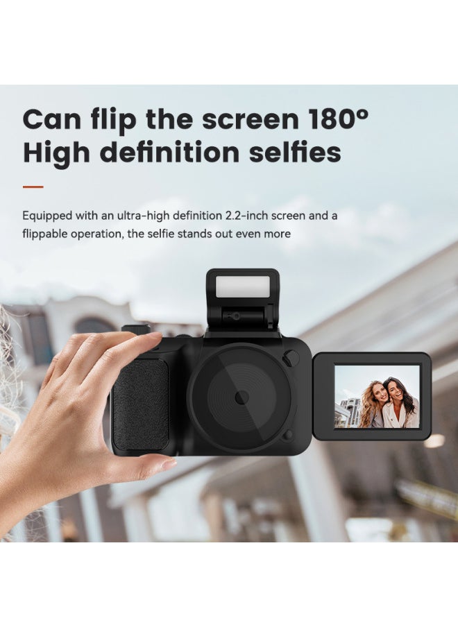 Generic Y5000 Student Retro High-definition Digital CCD Camera With Flip Display Flash Card Machine-Color:180 Degree Rotating Screen Black Y5000 [no Card]  - Image 3
