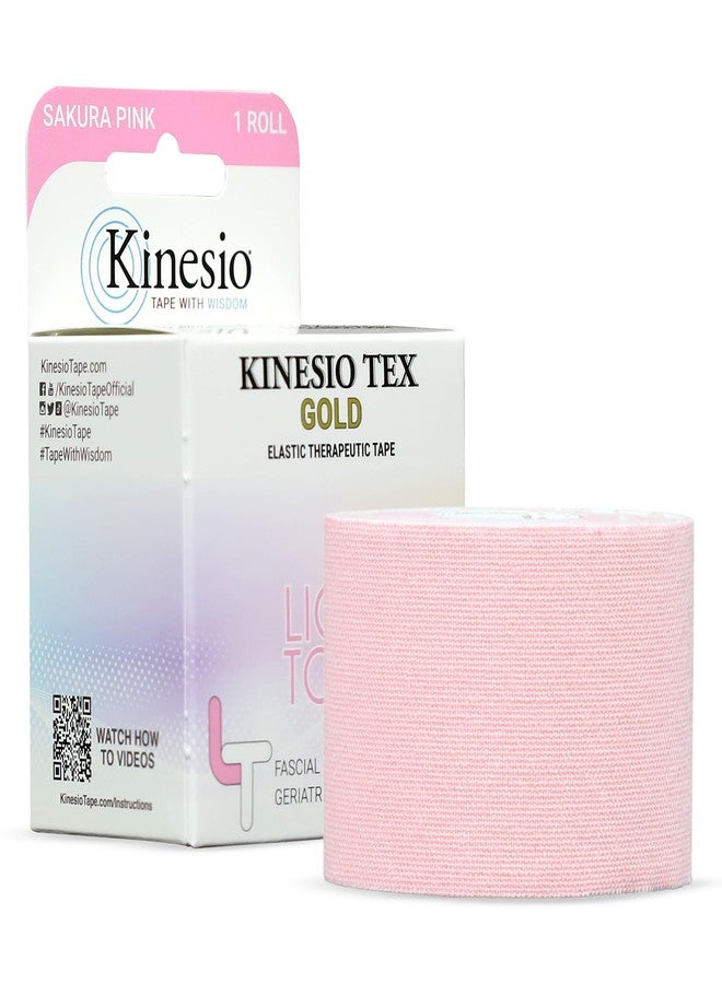 Kinesio Taping - Elastic Therapeutic Athletic Tape Tex Gold Light Touch - Sakura Pink - 2 in. x 16.4 ft - Image 1