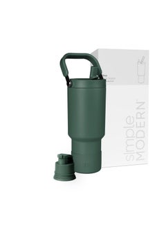 Simple Modern Simple Modern Trek Pivot | 30oz Flip Straw Tumbler with Handle | Water Bottle & Boot | Interchangeable Straw & Chug Lids | Insulated Stainless Steel Jug | Gym Sports Outdoors | Forest  - Image 1