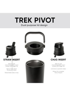 Simple Modern Simple Modern Trek Pivot | 30oz Flip Straw Tumbler with Handle | Water Bottle & Boot | Interchangeable Straw & Chug Lids | Insulated Stainless Steel Jug | Gym Sports Outdoors | Forest  - Image 2