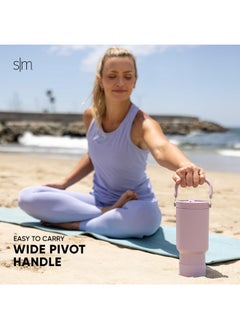 Simple Modern Simple Modern Trek Pivot | 30oz Flip Straw Tumbler with Handle | Water Bottle & Boot | Interchangeable Straw & Chug Lids | Insulated Stainless Steel Jug | Gym Sports Outdoors | Forest  - Image 4