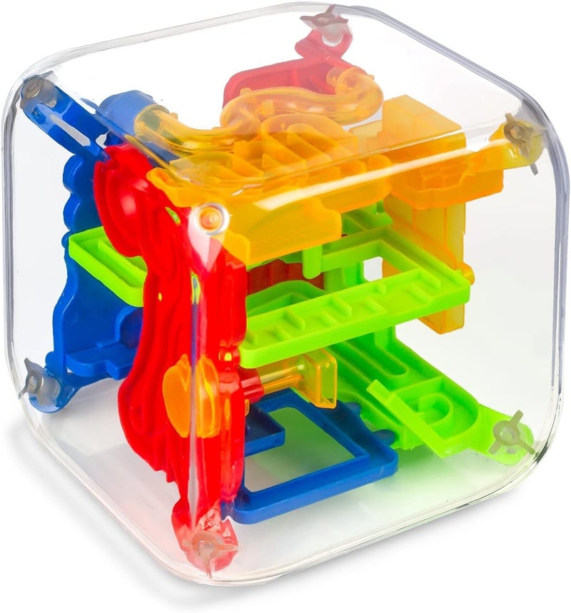 3 otters 3D Puzzle Maze Cube 72 Obstacles Puzzle Cube Interactive Maze Game with Education Toy for Kids - Image 3