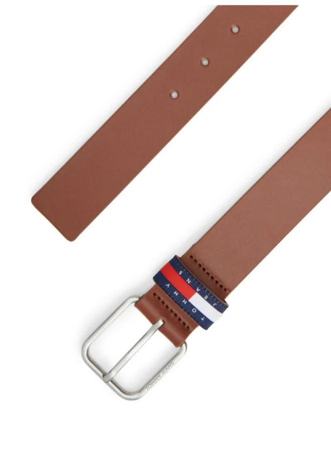 TOMMY JEANS Winter Cognac Logo Hole Allocated Belt for Men | Best Price UAE