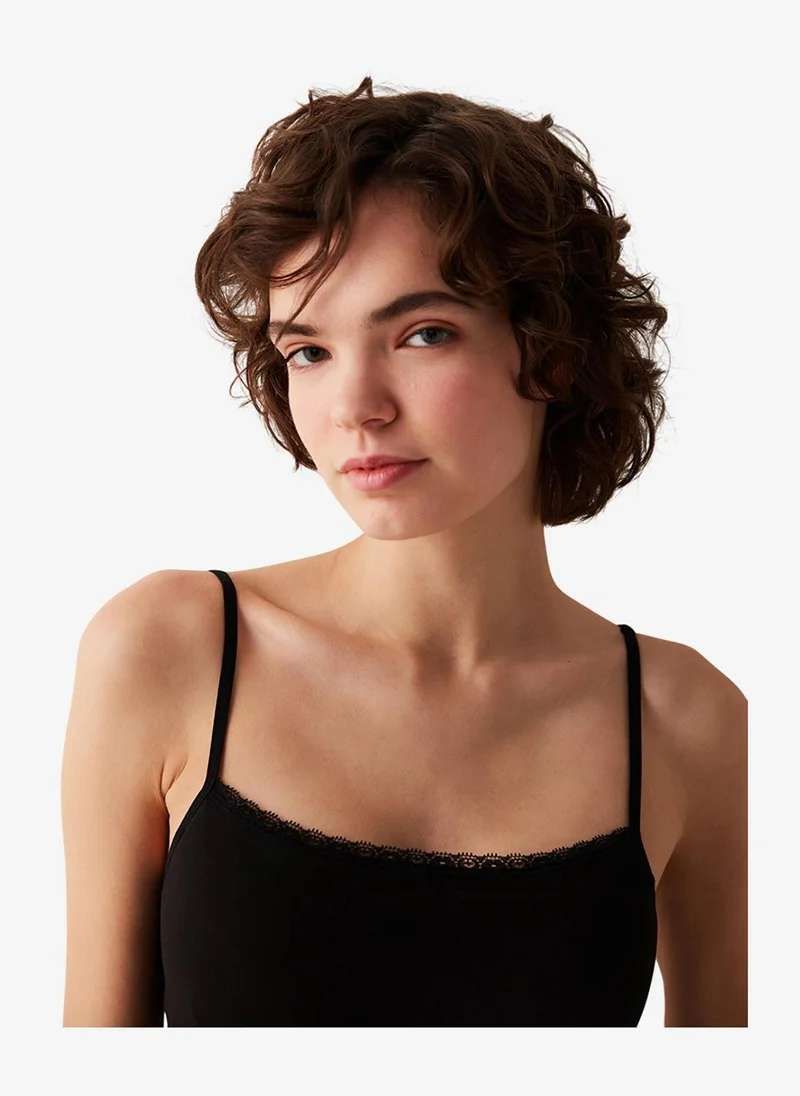 بنتي Women Camisole Cup Top Black