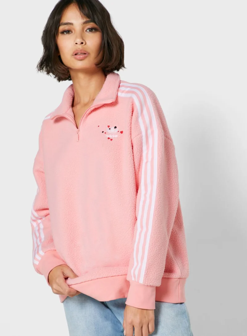 adidas Originals Logo 3 Stripe Sweatshirt
