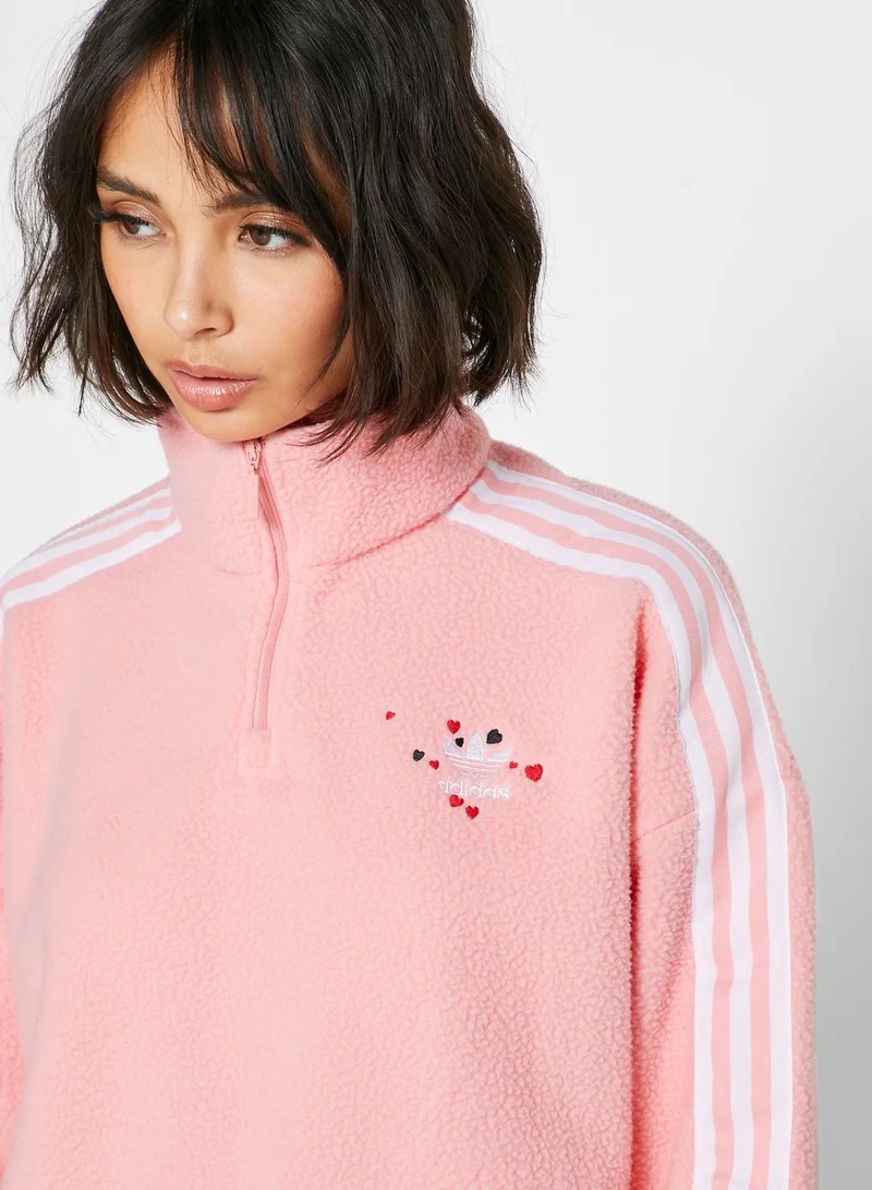 adidas Originals Logo 3 Stripe Sweatshirt
