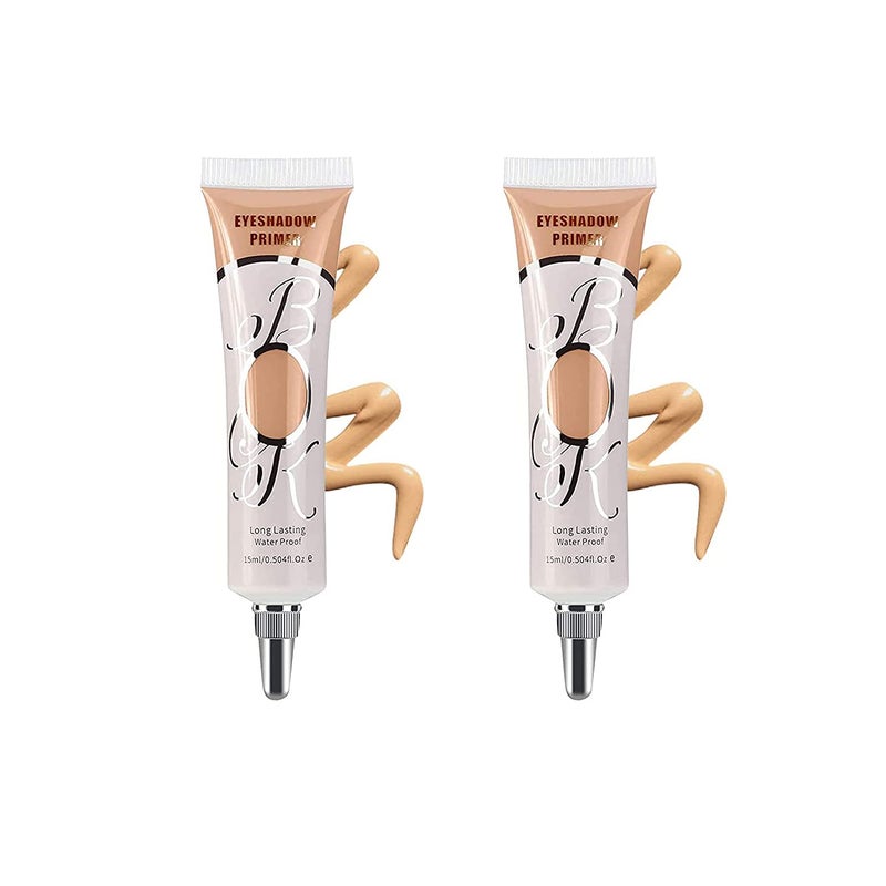 LOKFAR 2 Pack Matte Eyeshadow Primer for Oily Lids Black Eyeshadow No Crease Eye Primer Makeup Eyeshadow Base Waterproof Smudgeproof Long Lasting Cream Liquid Eyeshadow for All Shadows Set C