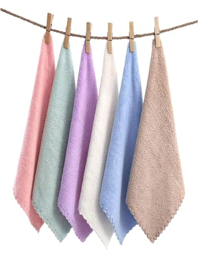 إم إف مناشف وجه ناعمة من MF® مكونة من 12 قطعة للنساء والأطفال والرضع | منديل منشفة من الألياف الدقيقة فائقة الرقة | حجم صغير 25 × 25 سم | منشفة يد ناعمة وفائقة الامتصاص للأطفال. - Image 1