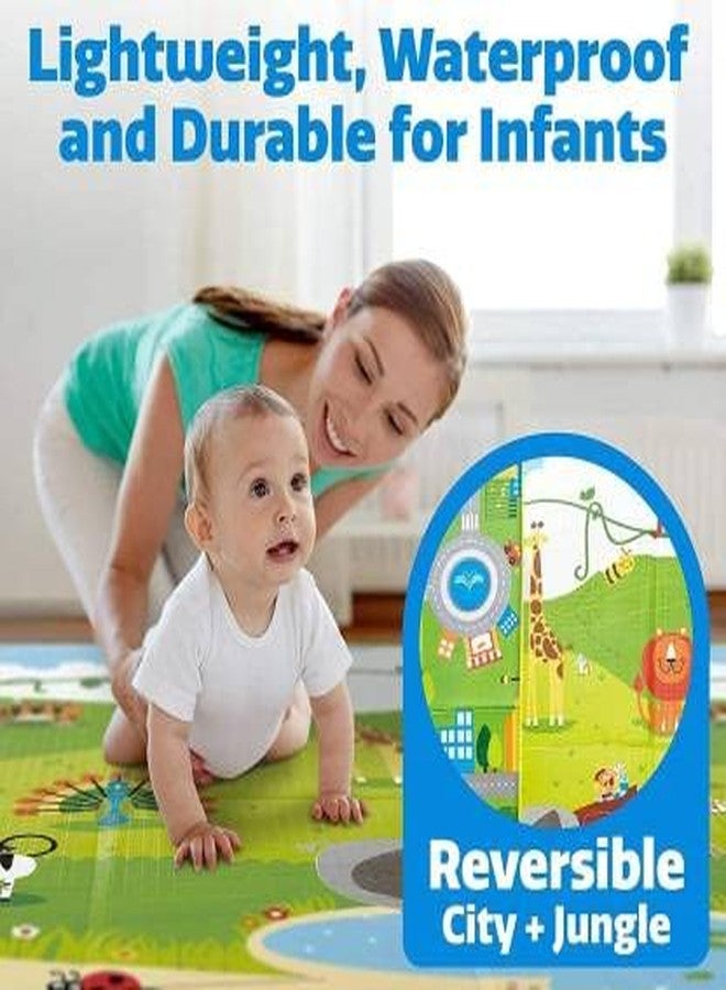 EXOTICE Waterproof Reversible Playmat for Babies & Kids (4'x6') - Random Print Design - Perfect for Learning, Crawling, Picnics - Includes Zipper Bag - Image 5