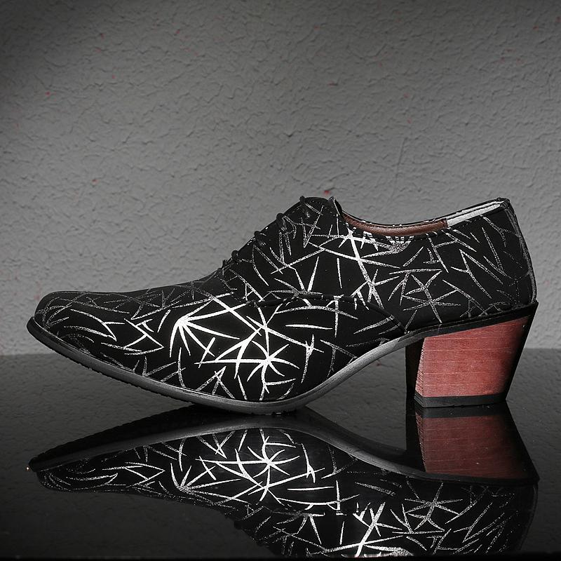 New height increasing leather shoes Korean style British business casual pointed toe 38-44 leather shoes size leathershoes - Image 1