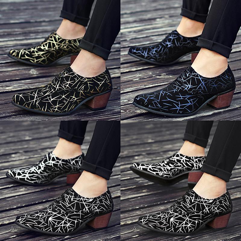 New height increasing leather shoes Korean style British business casual pointed toe 38-44 leather shoes size leathershoes - Image 3