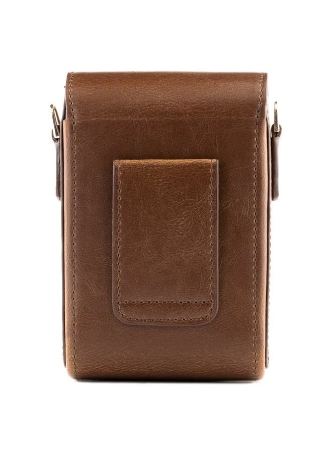 MegaGear Leather Camera Case with Strap Compatible with Canon PowerShot G7 X Mark III, G7 X Mark II, G7 X,Dark Brown  - Image 2