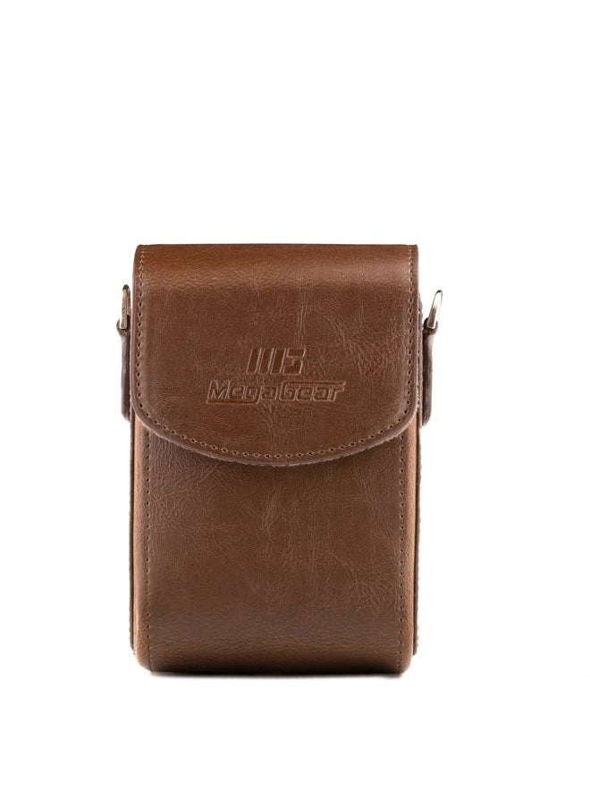 MegaGear Leather Camera Case with Strap Compatible with Canon PowerShot G7 X Mark III, G7 X Mark II, G7 X,Dark Brown  - Image 4