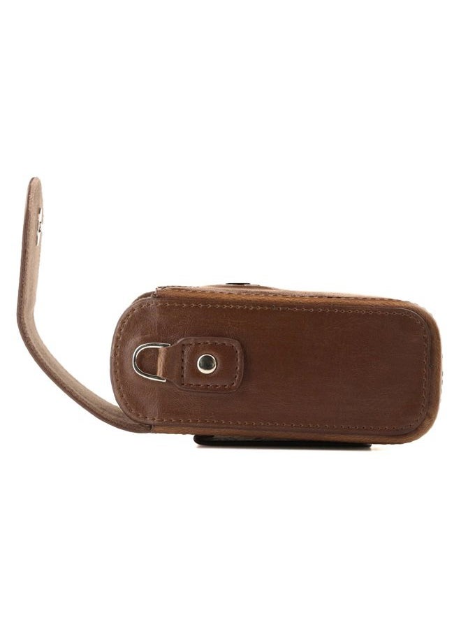 Leather Camera Case with Strap Compatible with Canon PowerShot G7 X Mark III, G7 X Mark II, G7 X,Dark Brown