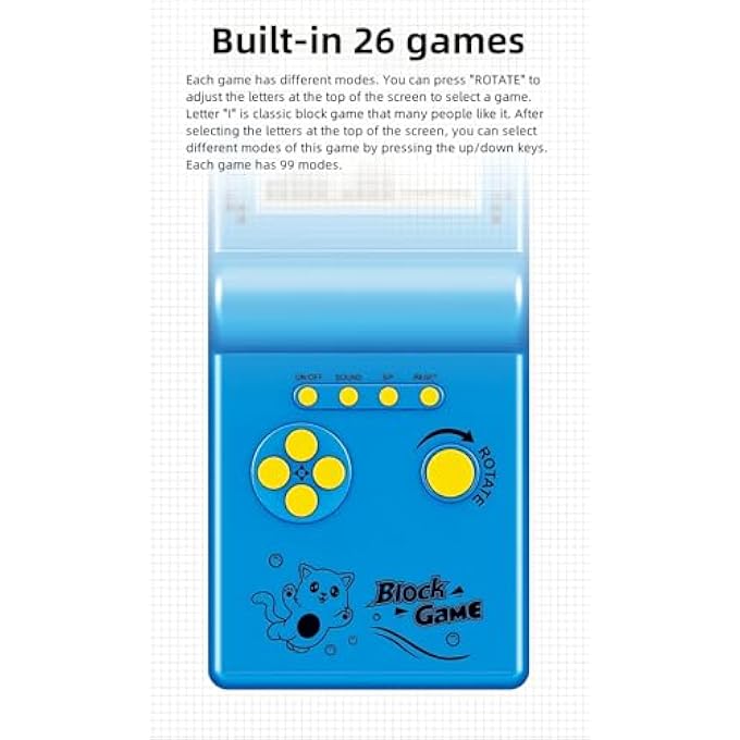 NOSTALGIC DICE GAME CONSOLE, LARGE SCREEN, BUILT-IN RETRO 999 IN 6 BLOCK GAME, INDOOR/OUTDOOR, HANDHELD CONSOLE, PORTABLE ELECTRONIC BRICK GAMES, KIDS/STUDENTS/FRIENDS - Image 5