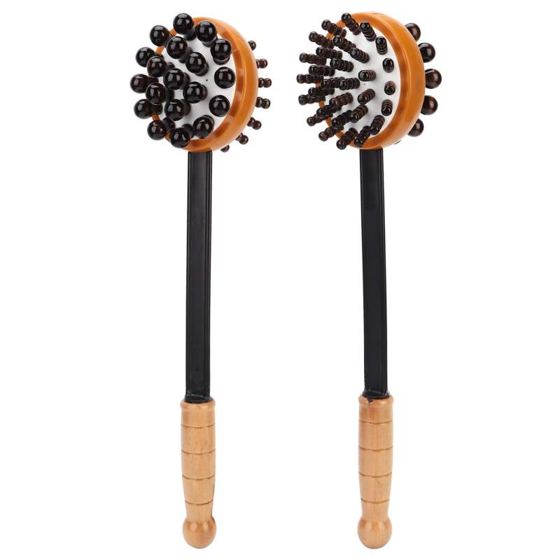 Handheld Massage Hammer 17.32 X 4.33 X 3.94 In Wood Color - Deep Tissue Back Massager for Gym Recovery Office Wellness Stress Relief - Image 4