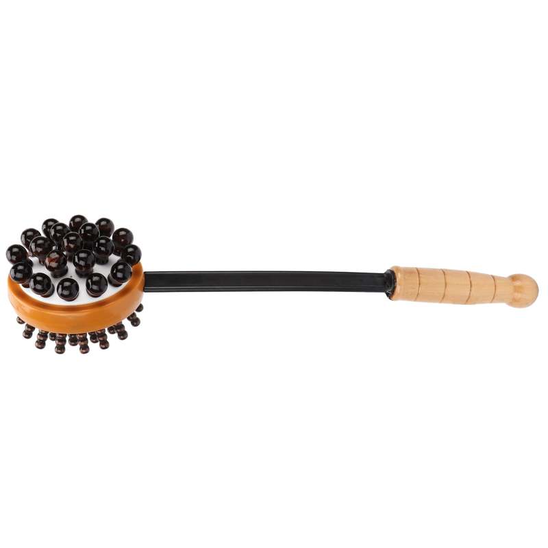 Handheld Massage Hammer 17.32 X 4.33 X 3.94 In Wood Color - Deep Tissue Back Massager for Gym Recovery Office Wellness Stress Relief - Image 2