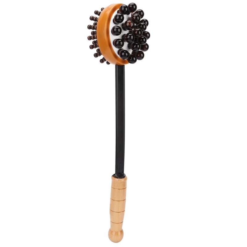 Handheld Massage Hammer 17.32 X 4.33 X 3.94 In Wood Color - Deep Tissue Back Massager for Gym Recovery Office Wellness Stress Relief - Image 1