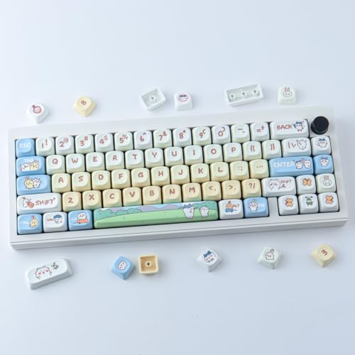 TYRIXKI PBT Keycaps 145 Keys MOA Profile Cute Keycap Dye-Sublimation Kawaii Anime Keycaps for Cherry Gateron MX Switches Mechanical Keyboards - Image 3