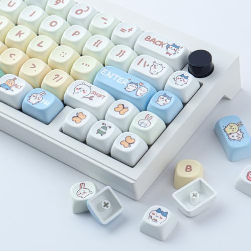 TYRIXKI PBT Keycaps 145 Keys MOA Profile Cute Keycap Dye-Sublimation Kawaii Anime Keycaps for Cherry Gateron MX Switches Mechanical Keyboards - Image 2