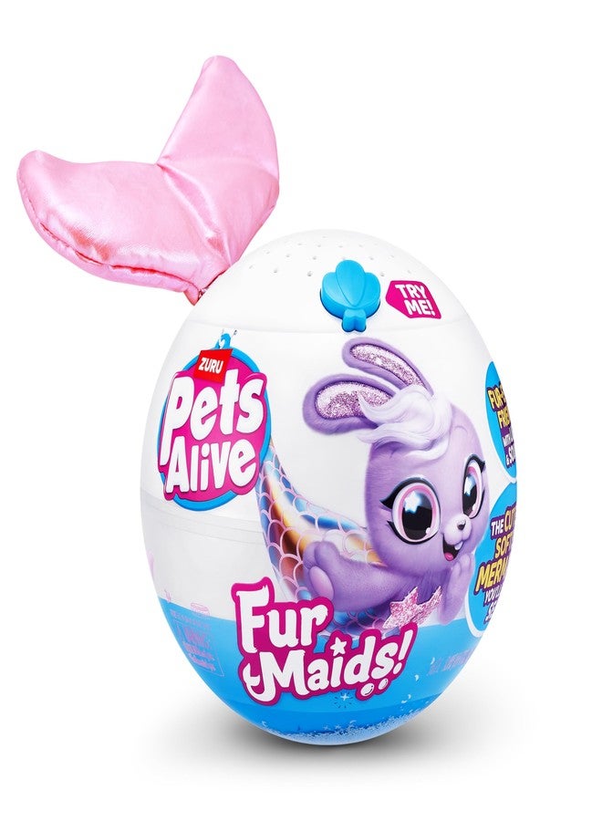 Pets Alive Furmaids by ZURU Mermaid Plush Interactive Lights Sounds Girls Toy (Pink Kitten) - Image 2
