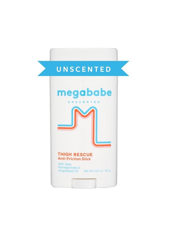 Megababe Thigh Rescue Anti-Chafe Stick | Prevents Skin Chafe & Irritation | Thighs, arms, bra-lines & more | 2.12oz - Unscented - Image 1