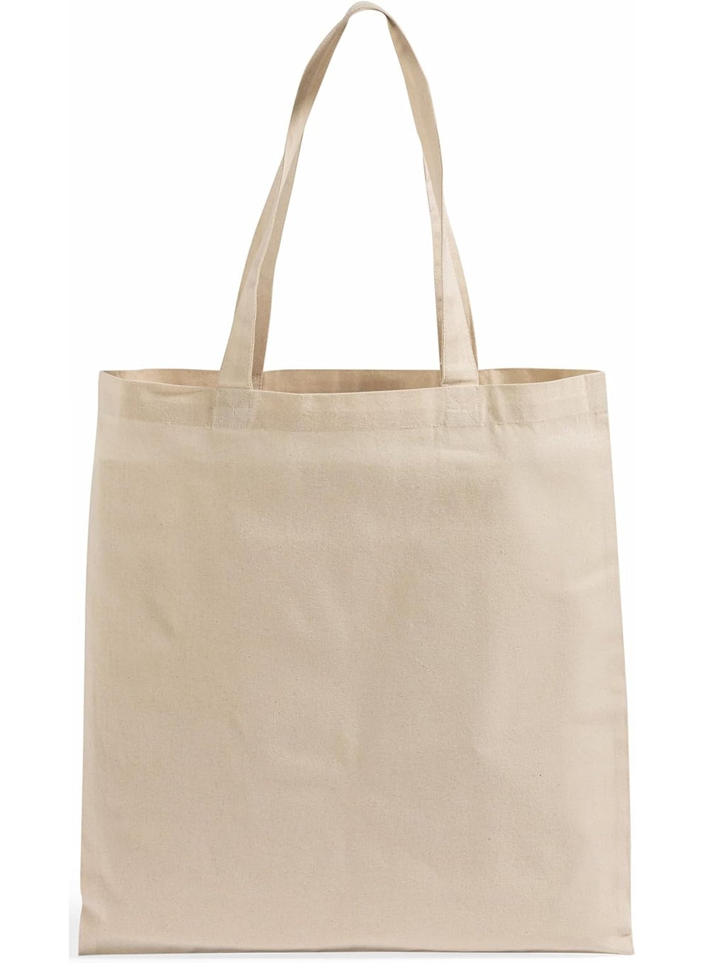 TBF TBF 24 Pack Wholesale Cotton Canvas Tote Bags 15 x 16 Inches Natural Color 6 oz Blank Bulk Reusable Shopping Bags with Handles  - Image 1