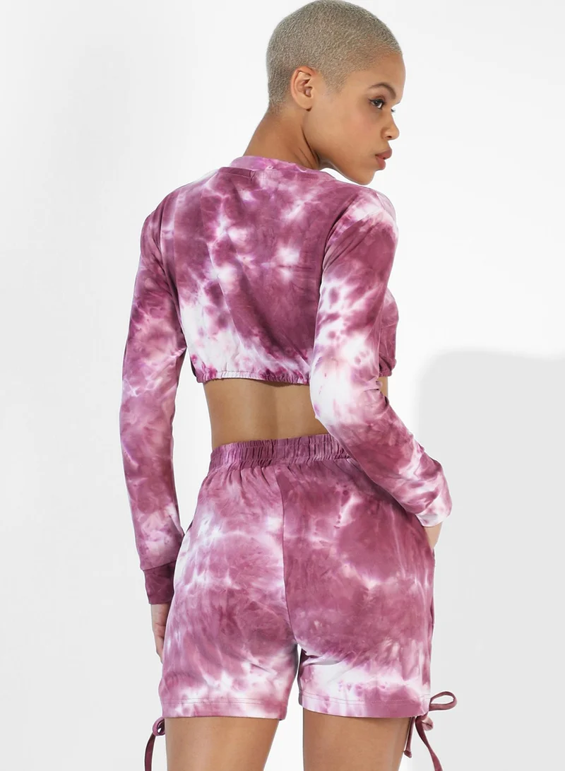 PINACOLADA Women's Garnet Pink Tie-Dye Co-Ord Set