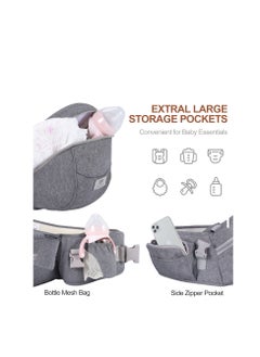 Baby Carrier with Hip Seat, Baby Carrier Newborn to Toddler, Adjustable Baby Holder Carrier, Ergonomic Carrier, Soft Baby Holder Carrier for 8-45lb, 0-36 Months (Gray) - pzsku/ZC7F00FE4BC0511A74E1BZ/45/_/1685695944/c9490081-ec92-4066-ba67-df0dc6ac9bff