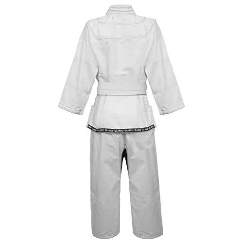 Zafco Sports Brazilian Jiu Jitsu, Kids Jiu Jitsu Gi Children BJJ Gi Grappling Kimonos Lightweight White Belt (White/Black, K1) - Image 4