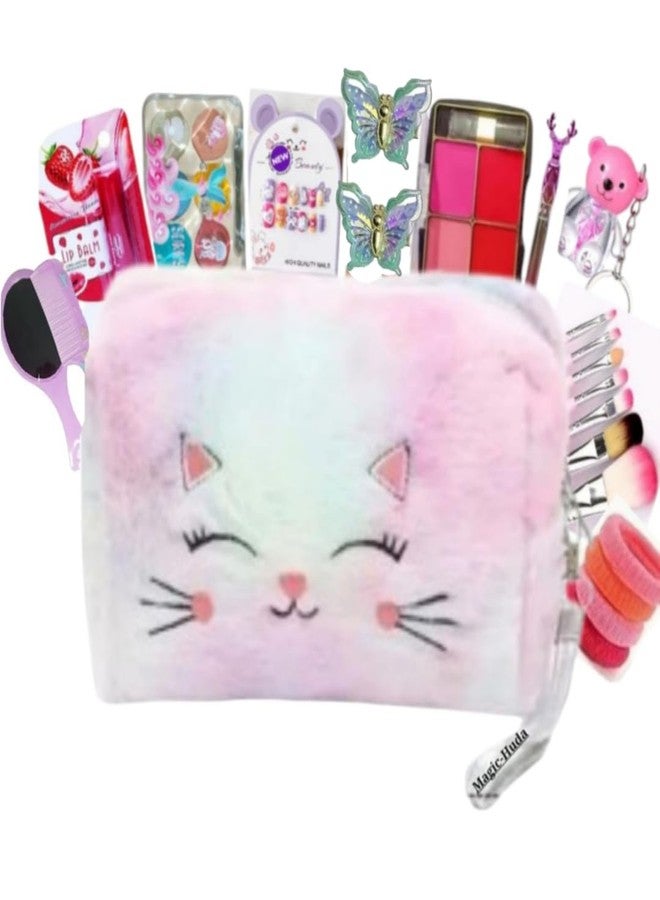 Kids Makeup Kit and Dress-Up Accessories 13-Piece Organic Makeup Kit for Girls, Preteens & Teens Safe & Skin-Friendly Beauty Set | Non-Toxic Real Makeup.Safe for Ages 8-17. - Image 1