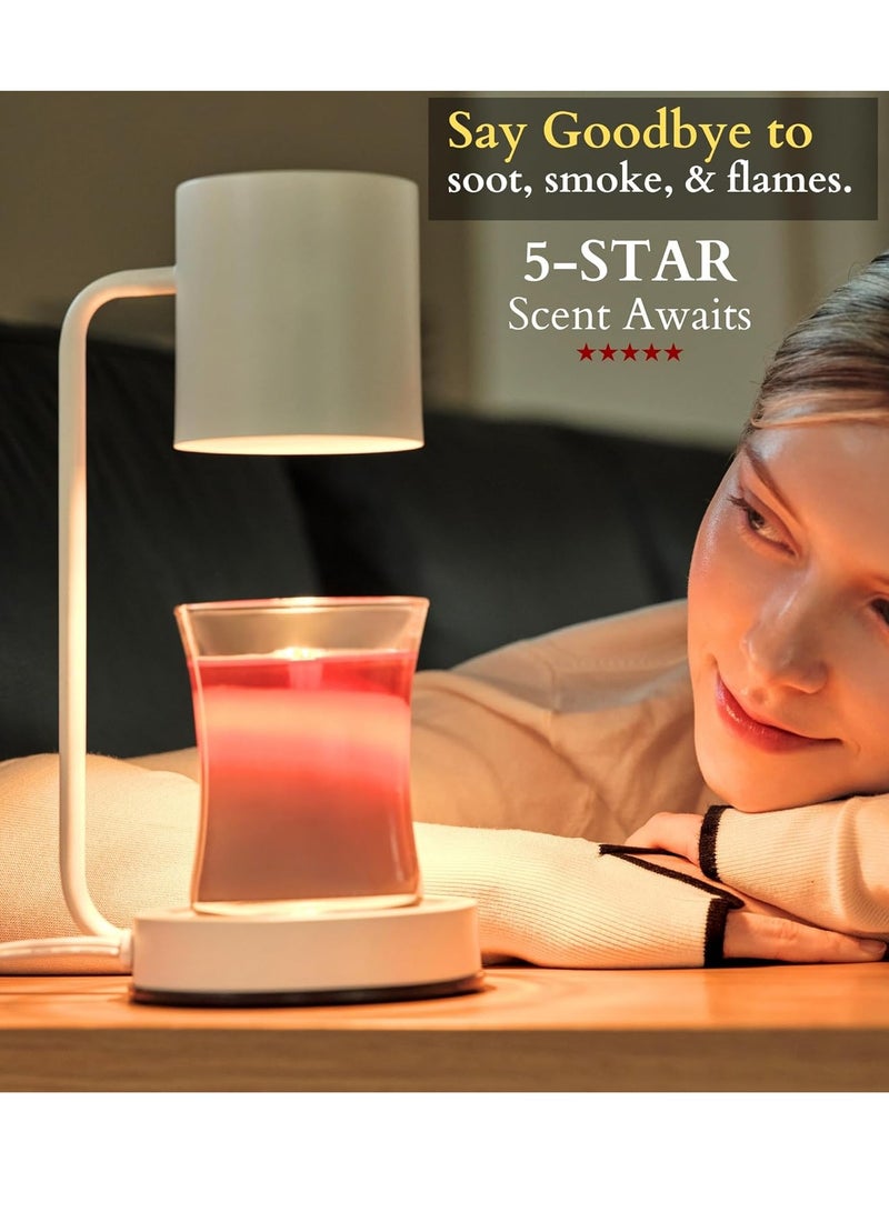 Candle Warmer Lamp Candle Heater, 1, 2, 4Hour Timer, 2 Bulbs, Compatible with AllCandles, Candle Light, 110-120V, DimmableCandle Melter, Small and Large Jars - Image 4