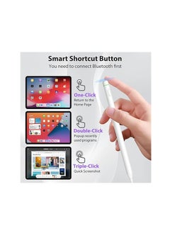 ماركة غير محددة قلم ستايلس لجهاز iPad 2018-2024، قلم iPad مغناطيسي سريع الشحن 2X مع حساسية الإمالة ورفض راحة اليد ودقة عالية، متوافق مع iPad Air 5th-3rd، iPad Pro 11/12.9، iPad Mini 5/6، iPad 10-6th  - Image 2