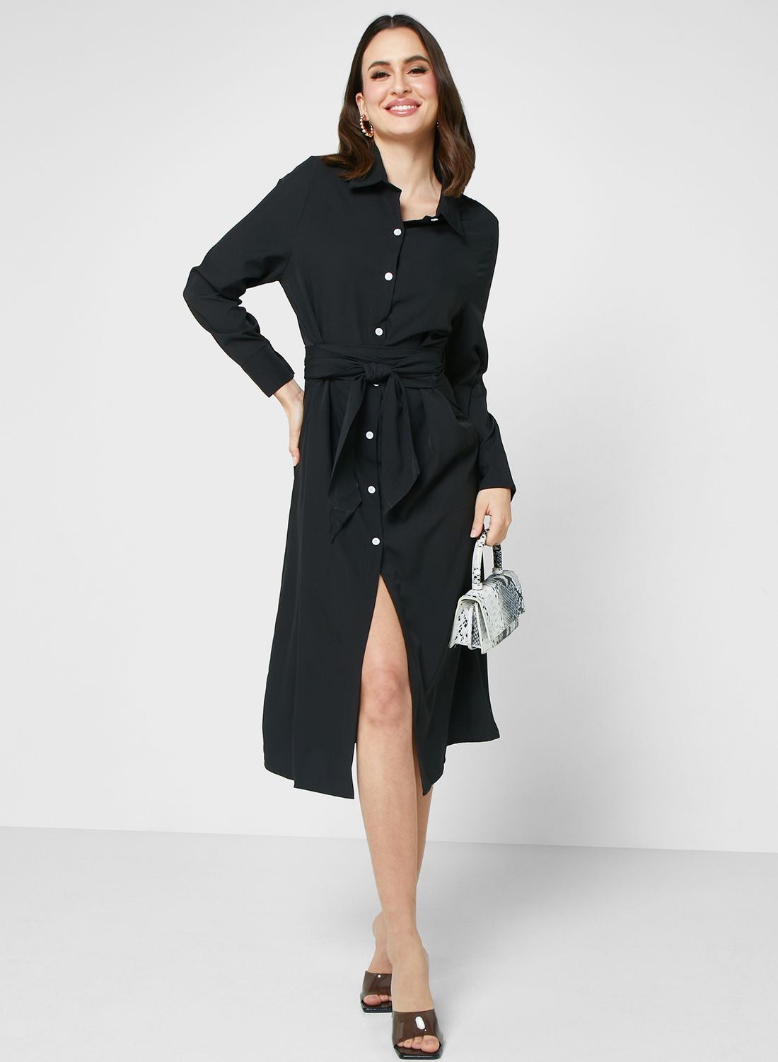 CALVIN KLEIN Belted Shirt Dress | Best Price KSA