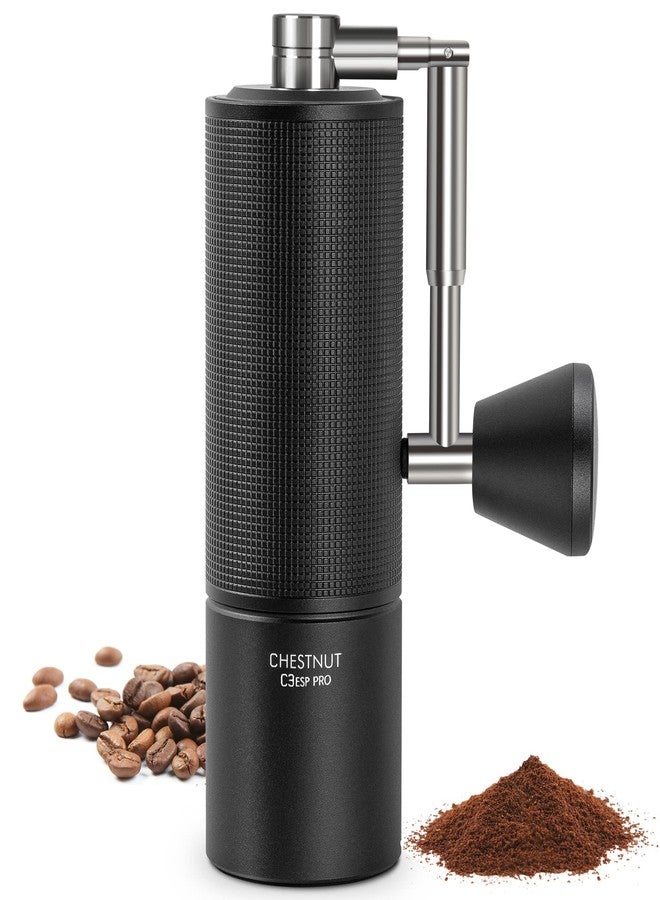 TIMEMORE Chestnut C3 ESP Pro Hand Coffee Grinder, Stainless Steel S2C Conical Burr Manual Coffee Grinder with Foldable Handle, Adjustable Grind Setting for Espresso to French Press - Black - Image 1