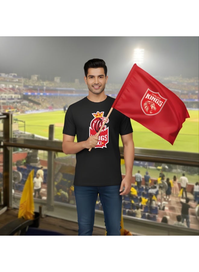 تي شيرت Punjab Cricket Fans للكبار برقبة دائرية للرجال - Image 5