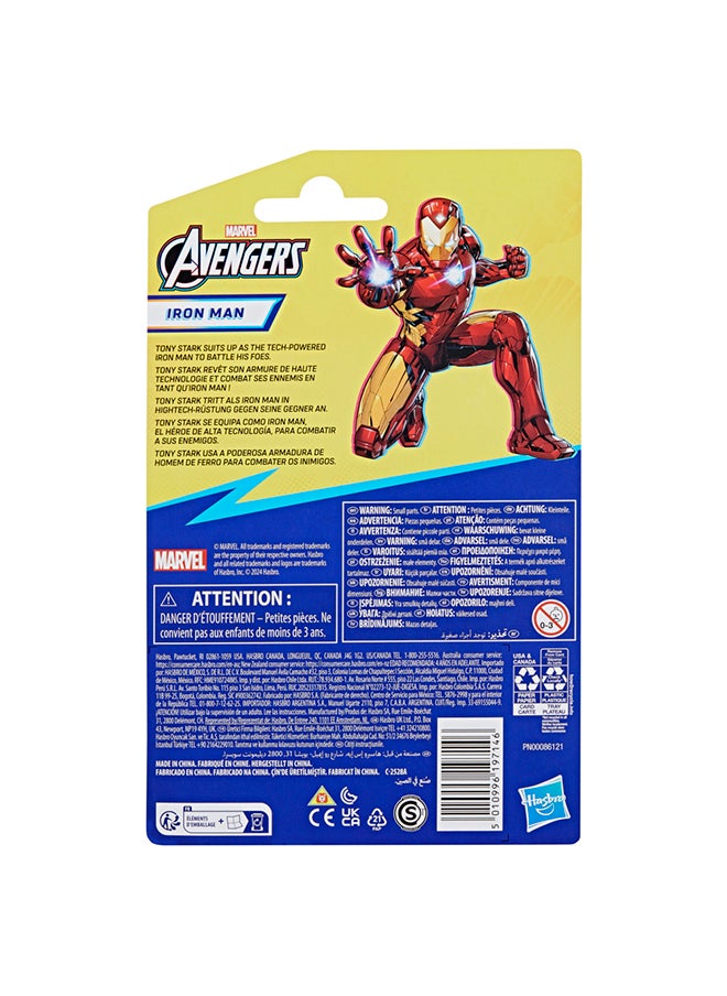 MARVEL - Marvel Avengers Epic Hero Series Iron Man Action Figure, 4-inch, Super Hero Toys For Kids Ages 4 and Up - Image 1