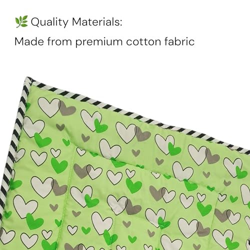 Fabrify 100% Cotton Newborn Baby Godadi, Baby Bed, Mattress, Rilka, Bedsheet (0-6 Months, Multi Color)(70x50 CM, Green) - Image 3
