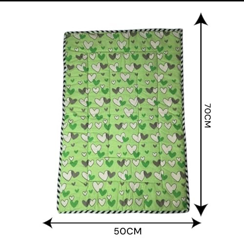 Fabrify 100% Cotton Newborn Baby Godadi, Baby Bed, Mattress, Rilka, Bedsheet (0-6 Months, Multi Color)(70x50 CM, Green) - Image 2