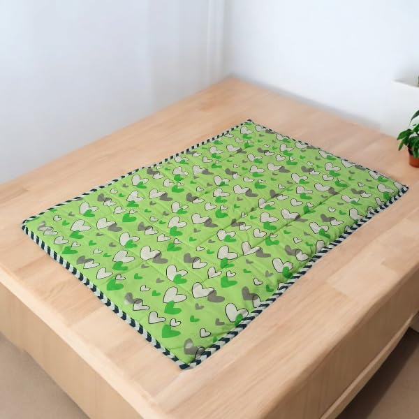 Fabrify 100% Cotton Newborn Baby Godadi, Baby Bed, Mattress, Rilka, Bedsheet (0-6 Months, Multi Color)(70x50 CM, Green) - Image 5