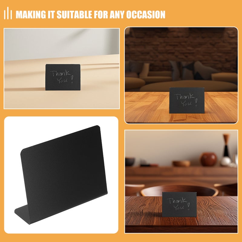12 pcs Mini Chalkboard Signs for Food Reusable Chalkboard Signs Small Place Cards for Buffet Table Parties and Weddings - Image 2