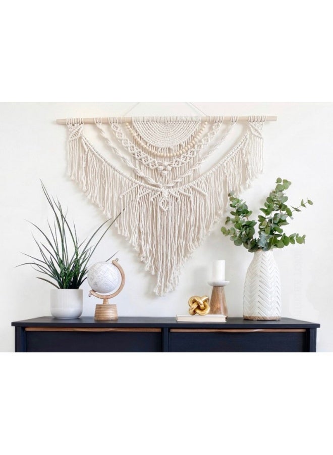 Home Gallery Macrame Wall Hanging Contemporary Geometric Wall Art Handmade  - Image 1