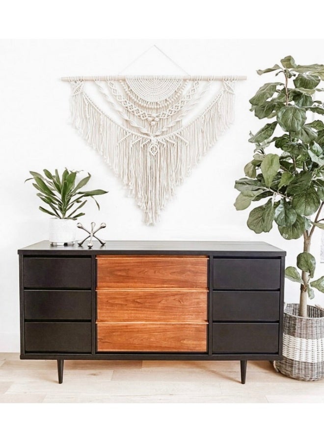 Home Gallery Macrame Wall Hanging Contemporary Geometric Wall Art Handmade  - Image 5