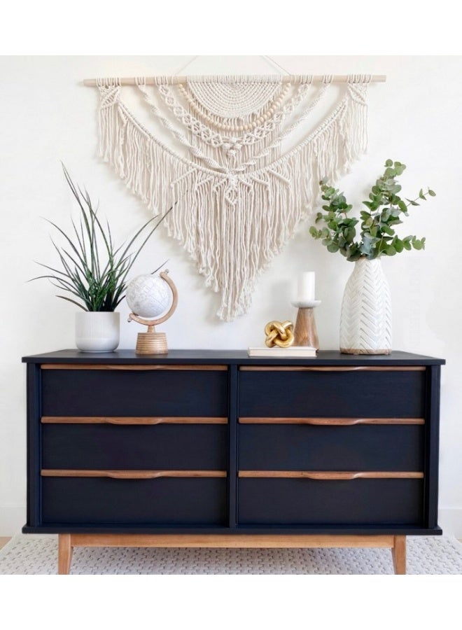 Home Gallery Macrame Wall Hanging Contemporary Geometric Wall Art Handmade  - Image 3