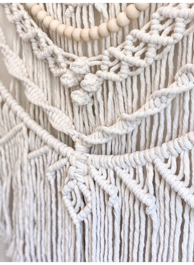 Home Gallery Macrame Wall Hanging Contemporary Geometric Wall Art Handmade  - Image 4