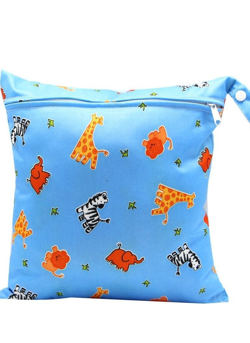 Asenappy Asenappy Cartoon Printed Stroller Single Zipper Car Hanging Bag Stroller Hanging Bag Multi-functional Diaper Storage Bag 