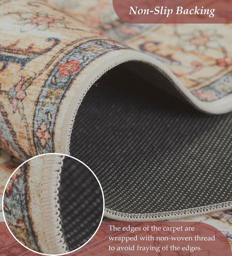 Obsessions Polyester Classical Bedside Runner Beige and Cream 60x150 cm - Image 4