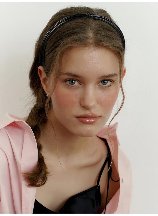 ووفوووفو 5 قطع من عصابات الرأس الجلدية للنساء عصابات شعر لطيفة للنساء عصابات شعر للنساء عصابات رأس رفيعة مريحة عصرية إكسسوارات شعر نسائية - Image 5