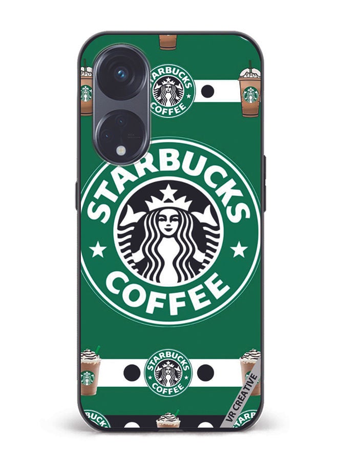 VR CREATIVE Protective Case Cover For Oppo Reno8 T 5G Starbucks 4 Design Multicolour - Image 1