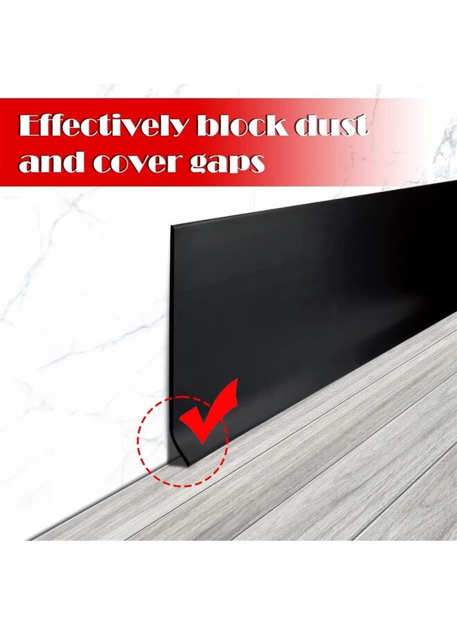 LAMAY 3pcs Vinyl Wall Base Baseboard Molding Trim 4" Flexible Self Adhesive Rubber Wall Base Moulding Trim Peel and Stick Design - Image 3
